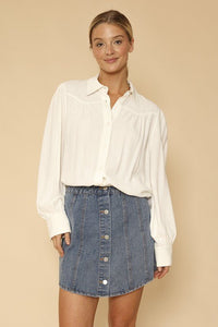 Button down blouse - Modestly Vogue 