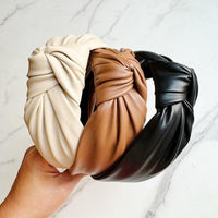 Hair Accessories – & Hair Clips, Headbands & More | Leather Better Knotted Headband - Modestly Vogue 