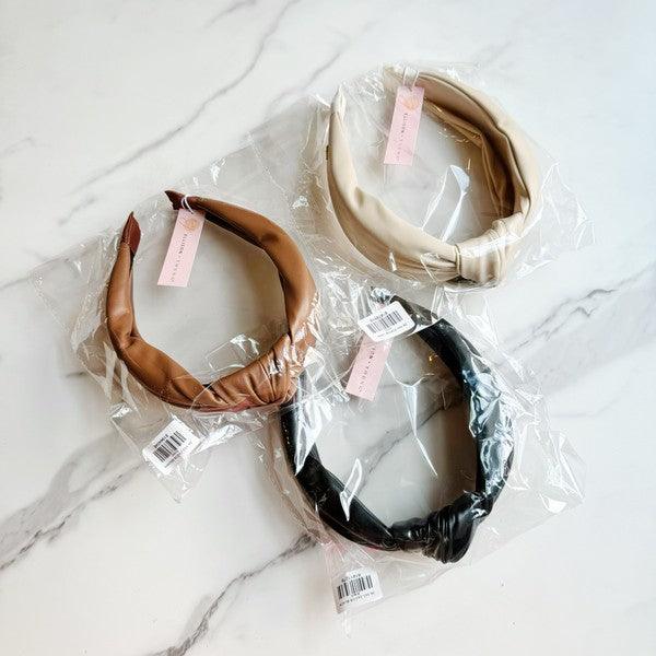 Hair Accessories – & Hair Clips, Headbands & More | Leather Better Knotted Headband - Modestly Vogue 