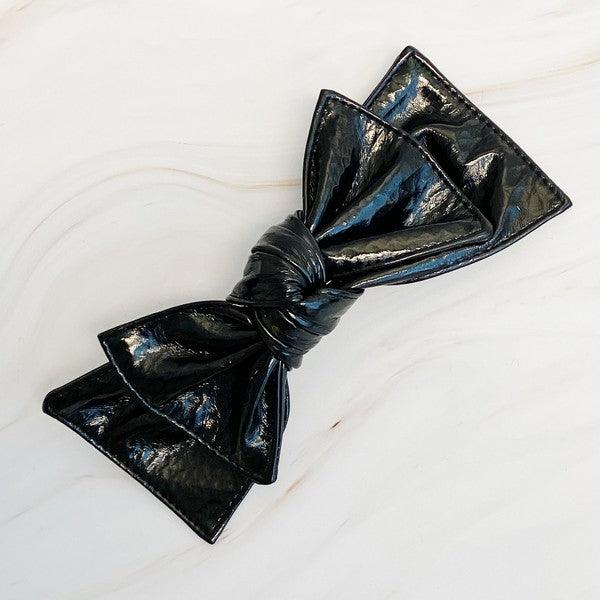 Hair Accessories – & Hair Clips, Headbands & More | Patent Double Bow Hair Clip - Modestly Vogue 