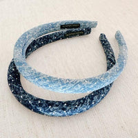 Denim Hair Accessories – Hair Clips, Headbands | Slim And Shine Jean Headband Set Of 2 - Modestly Vogue 