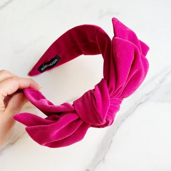 Hair Accessories for Women – Stylish & Elegant Hair Clips, Headbands & More | Modestly Vogue Structured Velvet Bow Headband - Modestly Vogue 