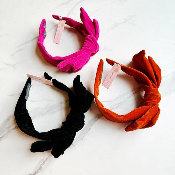 Hair Accessories for Women – Stylish & Elegant Hair Clips, Headbands & More | Modestly Vogue Structured Velvet Bow Headband - Modestly Vogue 