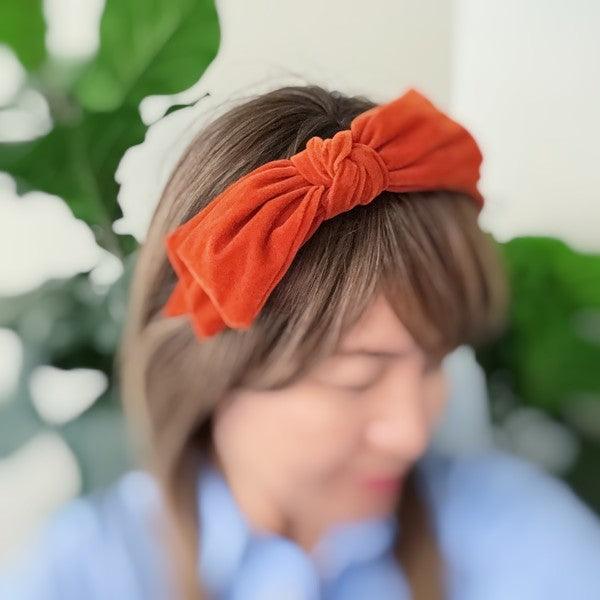 Hair Accessories for Women – Stylish & Elegant Hair Clips, Headbands & More | Modestly Vogue Structured Velvet Bow Headband - Modestly Vogue 