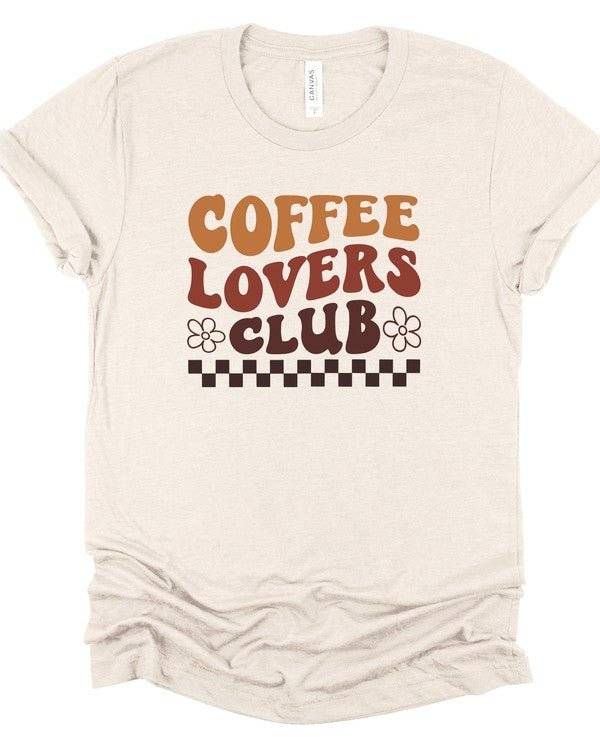 Coffee Lovers Club Graphic Boutique Tee - Modestly Vogue 