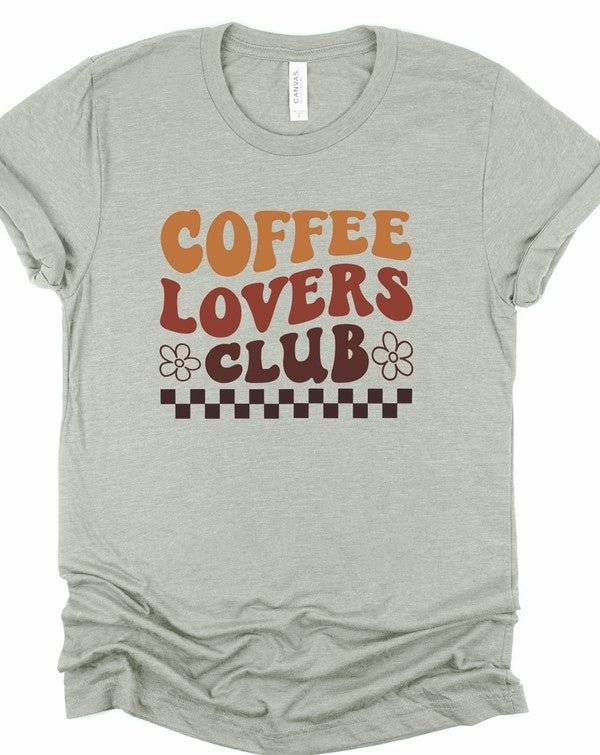 Coffee Lovers Club Graphic Boutique Tee - Modestly Vogue 