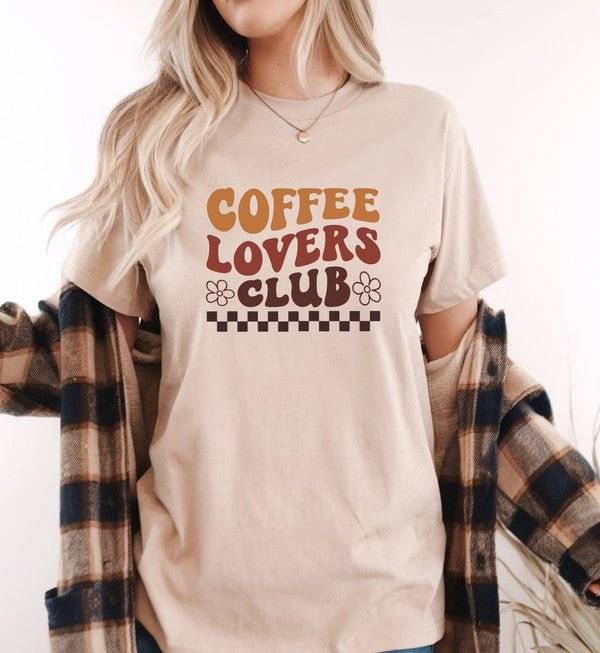 Coffee Lovers Club Graphic Boutique Tee - Modestly Vogue 