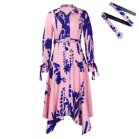 Stylish Dresses for Women – Trendy & Timeless Styles for Every Occasion | Modestly Vogue Flattering Curvy Fit | Stylish & Comfortable Plus-Size Clothing | Modestly Vogue Autumn Women Fashion Plus Size Graphic Printed Lapel Long Sleeve Irregular Dress - Modestly Vogue 