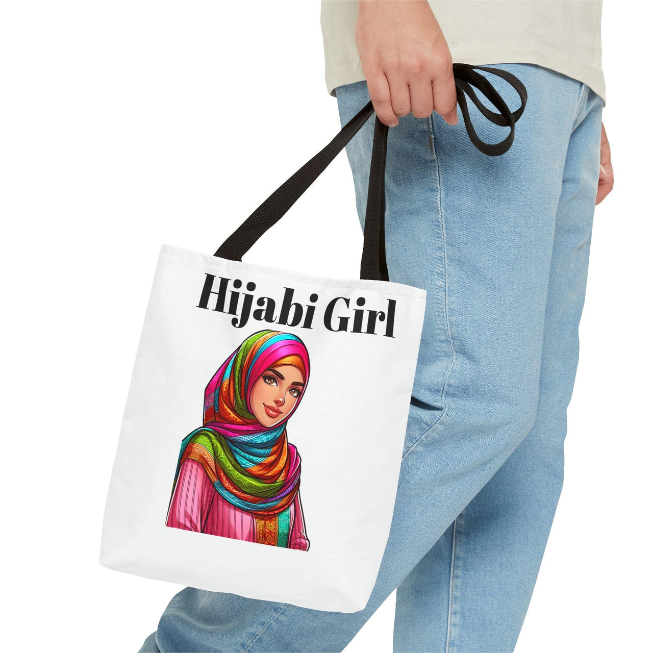 Colorful Hijabi Girl Tote Bag - Stylish and Functional for Every Occasion - Modestly Vogue 