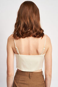 COWL NECK SATIN BUSTIER - Modestly Vogue 