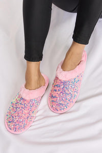 Cozy Socks & Slippers for Women – Comfortable & Stylish Footwear Collection | Modestly Vogue Forever Link Sequin Plush Round Toe Slippers - Modestly Vogue 