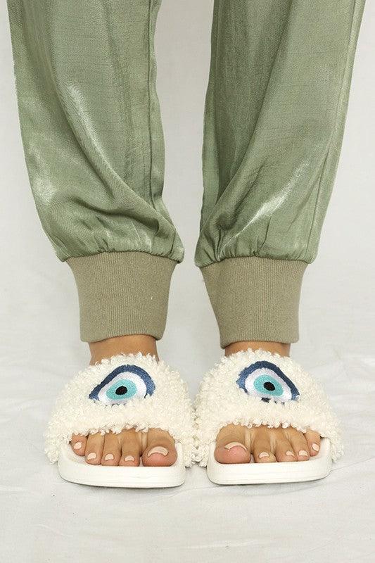 Boho Chic Cozy Socks Slippers – Footwear Collection | Novelty Sherpa Slides - Modestly Vogue 