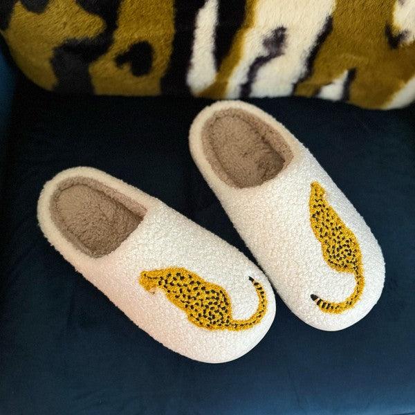 Cozy Socks & Slippers for Women – Comfortable & Stylish Footwear Collection | Modestly Vogue Sitting So Cool Cheetah Lounge Slippers - Modestly Vogue 