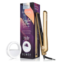 Luxe Locks – Premium Haircare & Styling Tools for Perfect, Radiant Hair | Modestly Vogue Paradise After Dark Flat Iron (with BONUS Selfie Ring) - Champagne - Modestly Vogue 