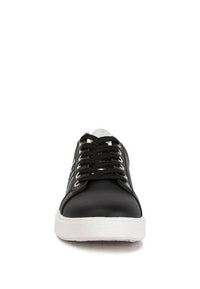 Claude Faux Leather Back Panel Detail Sneakers - Modestly Vogue 