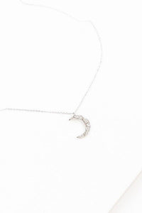 – | Crescent Moon Hammered Necklace - Modestly Vogue 