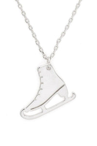 – | Laser Cut Ice Skate Pendant Necklace - Modestly Vogue 