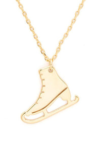 – | Laser Cut Ice Skate Pendant Necklace - Modestly Vogue 