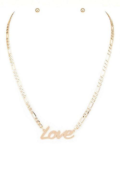 – | LOVE Pendant Necklace Set - Modestly Vogue 