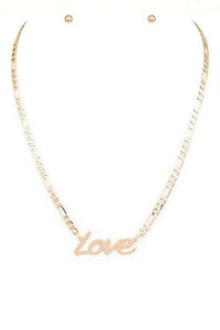 – | LOVE Pendant Necklace Set - Modestly Vogue 