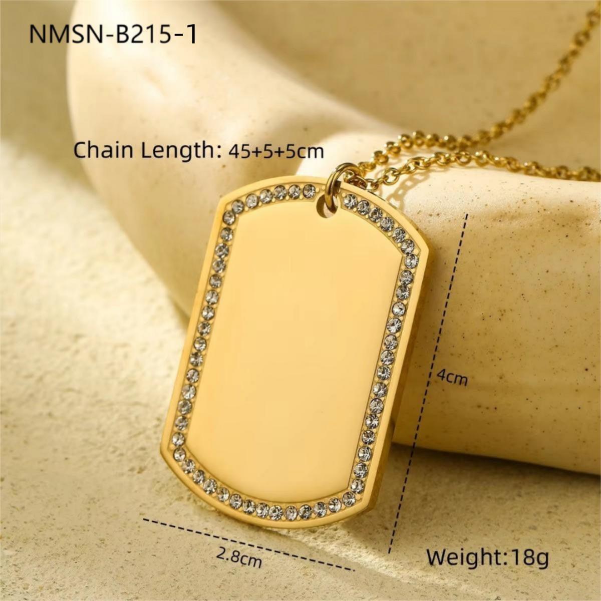 – | Private Exclusive Stainless Steel Necklace Unisex Vacuum Plating 18K Gold Titanium Steel Embellished - Modestly Vogue 