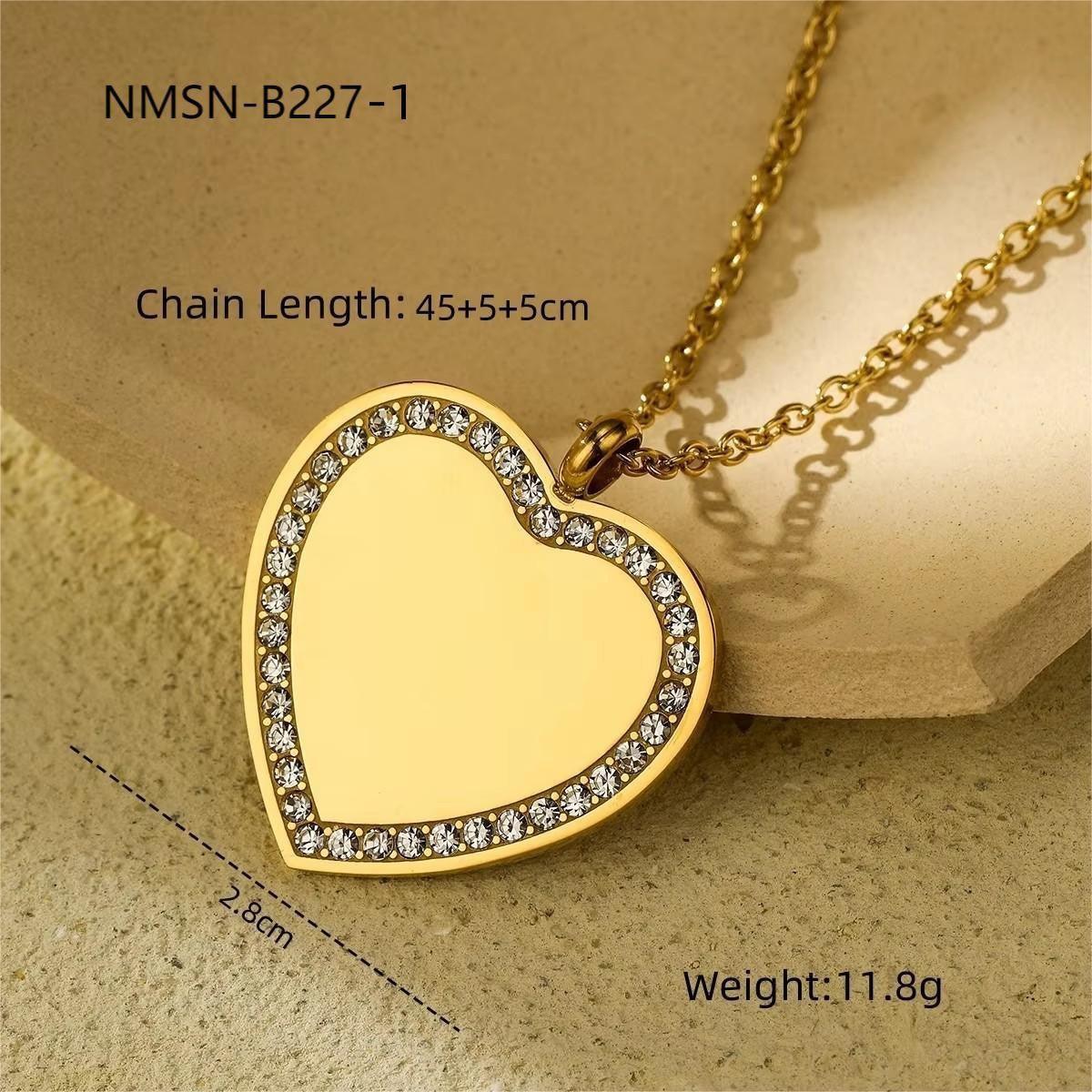 – | Private Exclusive Stainless Steel Necklace Unisex Vacuum Plating 18K Gold Titanium Steel Embellished - Modestly Vogue 