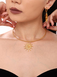 – | – | 18K GoldPlated Sun Necklace and 2 Piece Jewelry Set - Modestly Vogue 