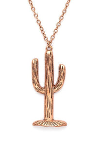 Boho Chic – | Vintage Inspired Cactus Pendant Necklace Set - Modestly Vogue 