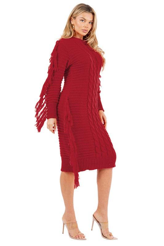 FASHION SWEATER DRESS - Modestly Vogue 