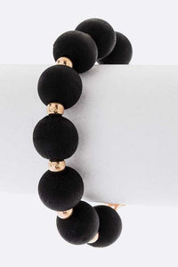 2 Tone Cross Charm Stretch Bracelet - Modestly Vogue 