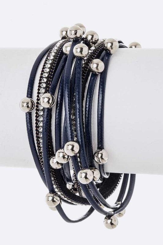 Fashionable Bracelets for Women – Stylish & Elegant Collection | Modestly Vogue Beaded Double Wrap Metallic Bracelet - Modestly Vogue 