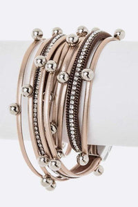 Fashionable Bracelets for Women – Stylish & Elegant Collection | Modestly Vogue Beaded Double Wrap Metallic Bracelet - Modestly Vogue 