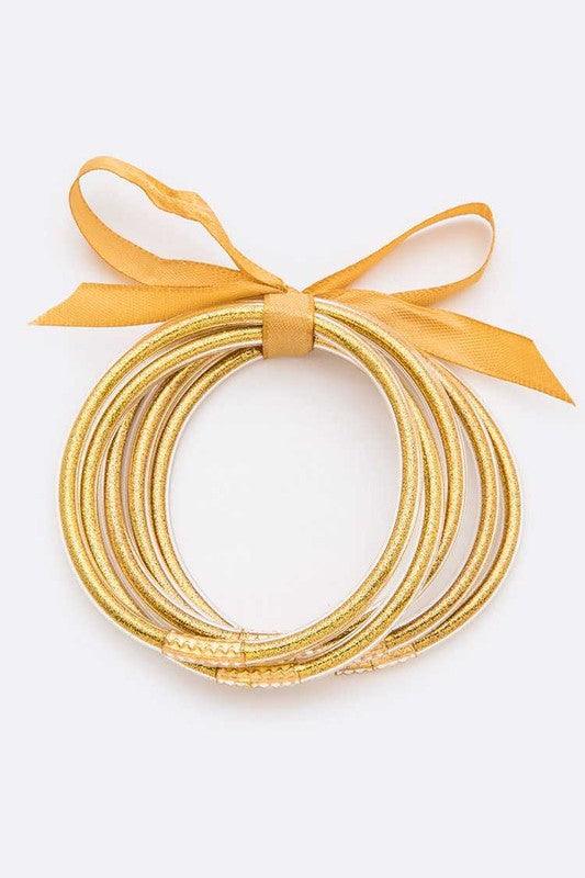 Gold Dust Stacking Bracelet Set - Modestly Vogue 