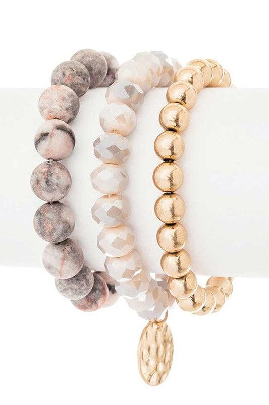 Fashionable Bracelets for Women – Stylish & Elegant Collection | Modestly Vogue Mix Beads Layered Stretch Bracelet Set - Modestly Vogue 