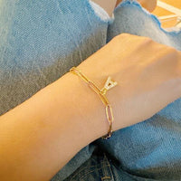 Fashionable Bracelets for Women – Stylish & Elegant Collection | Modestly Vogue Oh Simple Initial Chain Bracelet - Modestly Vogue 