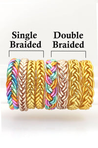 Single Mantra Bangle, Braided Thai Buddhist Temple Bracelet Each Sold Seperately - Modestly Vogue 