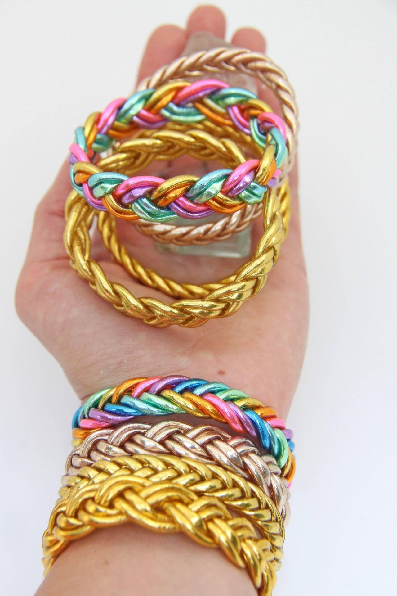 Single Mantra Bangle, Braided Thai Buddhist Temple Bracelet Each Sold Seperately - Modestly Vogue 