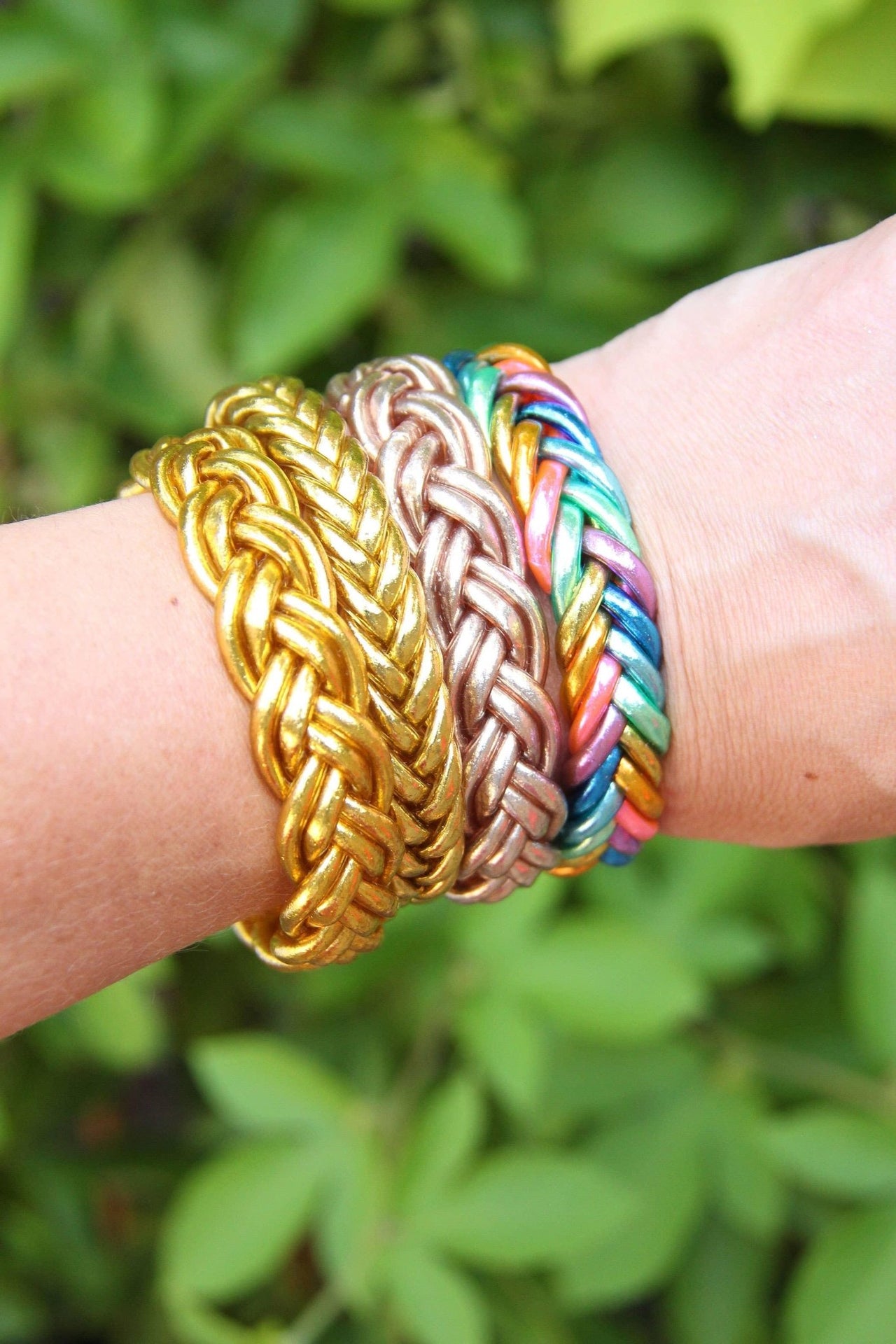 Single Mantra Bangle, Braided Thai Buddhist Temple Bracelet Each Sold Seperately - Modestly Vogue 