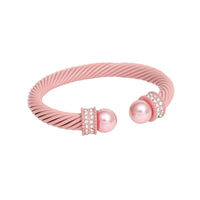 – | Thick Pink Cable Classic Bangle Bracelet - Modestly Vogue 