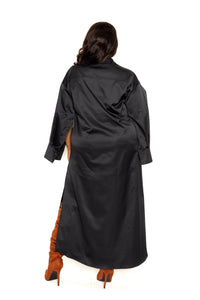 Flattering Curvy Fit | Stylish & Comfortable Plus-Size Clothing | Modestly Vogue Cape Sleeve Shirt Dress - Modestly Vogue 