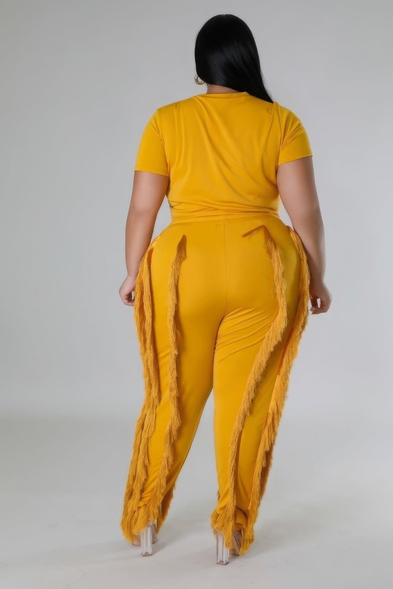 Curvy Fit | & Plus-Size Clothing | Crop Top Two-piece Set - Modestly Vogue 