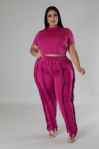 Curvy Fit | & Plus-Size Clothing | Crop Top Two-piece Set - Modestly Vogue 