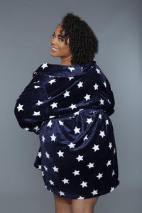 Flattering Curvy Fit | Stylish & Comfortable Plus-Size Clothing | Modestly Vogue Kaylee Robe Star Print - Modestly Vogue 