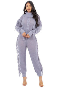 Curvy Fit | & Plus-Size Clothing | LONG SWEATER PANTS SET - Modestly Vogue 