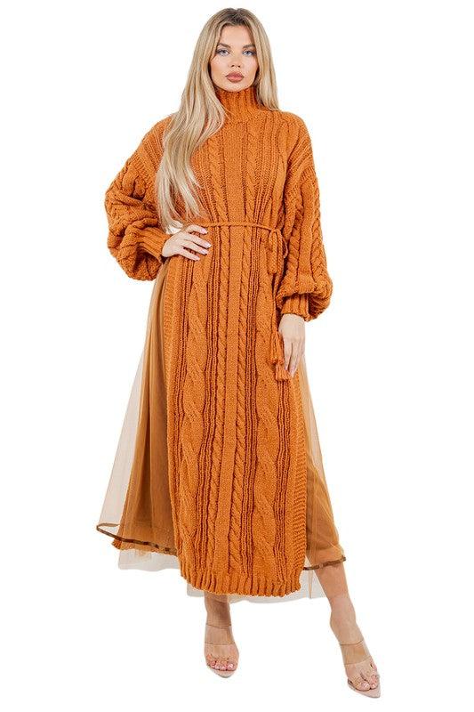 Flattering Curvy Fit | Comtable Plus-Size Clothing | Modestly Vogue Luxury Couture Collection – Elegant Formal Evening Gowns Special Occasions | Modestly Vogue WOMEN FASHION 2PCS SWEATER DRESS SET - Modestly Vogue 