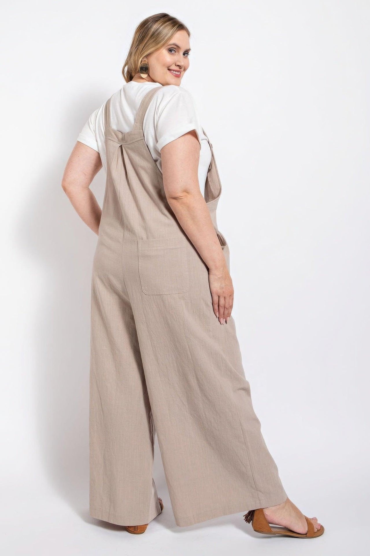 Flattering Curvy Fit | Stylish & Comfortable Plus-Size Clothing | Modestly Vogue Pintuck detail overall with side pockets - Modestly Vogue 