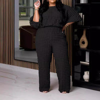 Curvy Fit | & Plus-Size Clothing | Plus Size Casual Loose Two Piece Set - Modestly Vogue 