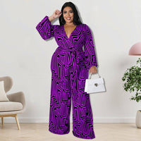 Curvy Fit | & Plus-Size Clothing | Plus Size Women Clothes Long Sleeve One Piece Straight Leg Pants - Modestly Vogue 