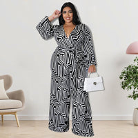 Curvy Fit | & Plus-Size Clothing | Plus Size Women Clothes Long Sleeve One Piece Straight Leg Pants - Modestly Vogue 