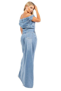 Denim Curvy Fit | - Clothing | SEXY DENIM 2PCS SET - Modestly Vogue 